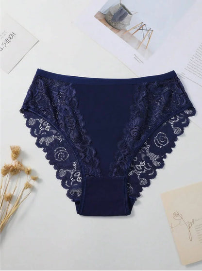 Culotte dentelle bleu marine femme élégante, lingerie tendance 974 Réunion
